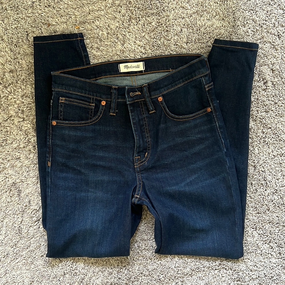 Madewell Dark Wash 9” Mid-rise Skinny Jeans - 27